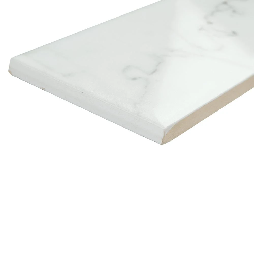 Merola Tile Classico Carrara Glossy 3 In. X 6 In. Ceramic Subway Wall Tile (6.03 Sq. Ft. / Case) 10 Merola Tile Classico Carrara Glossy 3 In. X 6 In. Ceramic Subway Wall Tile (6.03 Sq. Ft. / Case) - Image 10