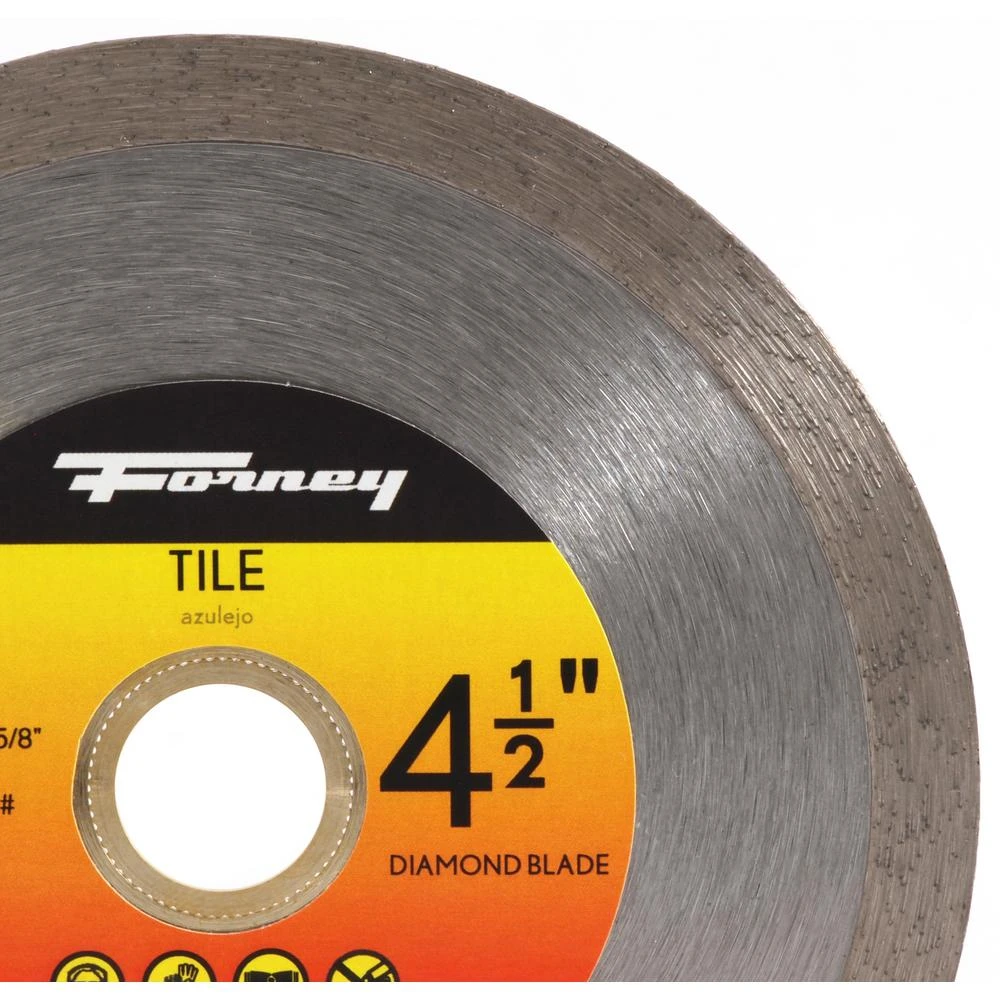 Forney 4-1/2 In. Continuous Rim Diamond Tile-Cutting Blade 2 Forney 4-1/2 In. Continuous Rim Diamond Tile-Cutting Blade - Image 2