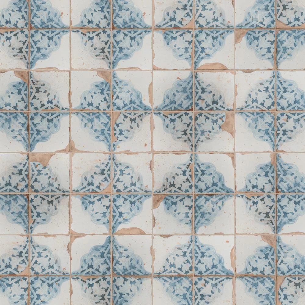 Merola Tile Artisan Azul Decor 13 In. X 13 In. Ceramic Floor And Wall Tile (12.2 Sq. Ft. / Case) 8 Merola Tile Artisan Azul Decor 13 In. X 13 In. Ceramic Floor And Wall Tile (12.2 Sq. Ft. / Case) - Image 8