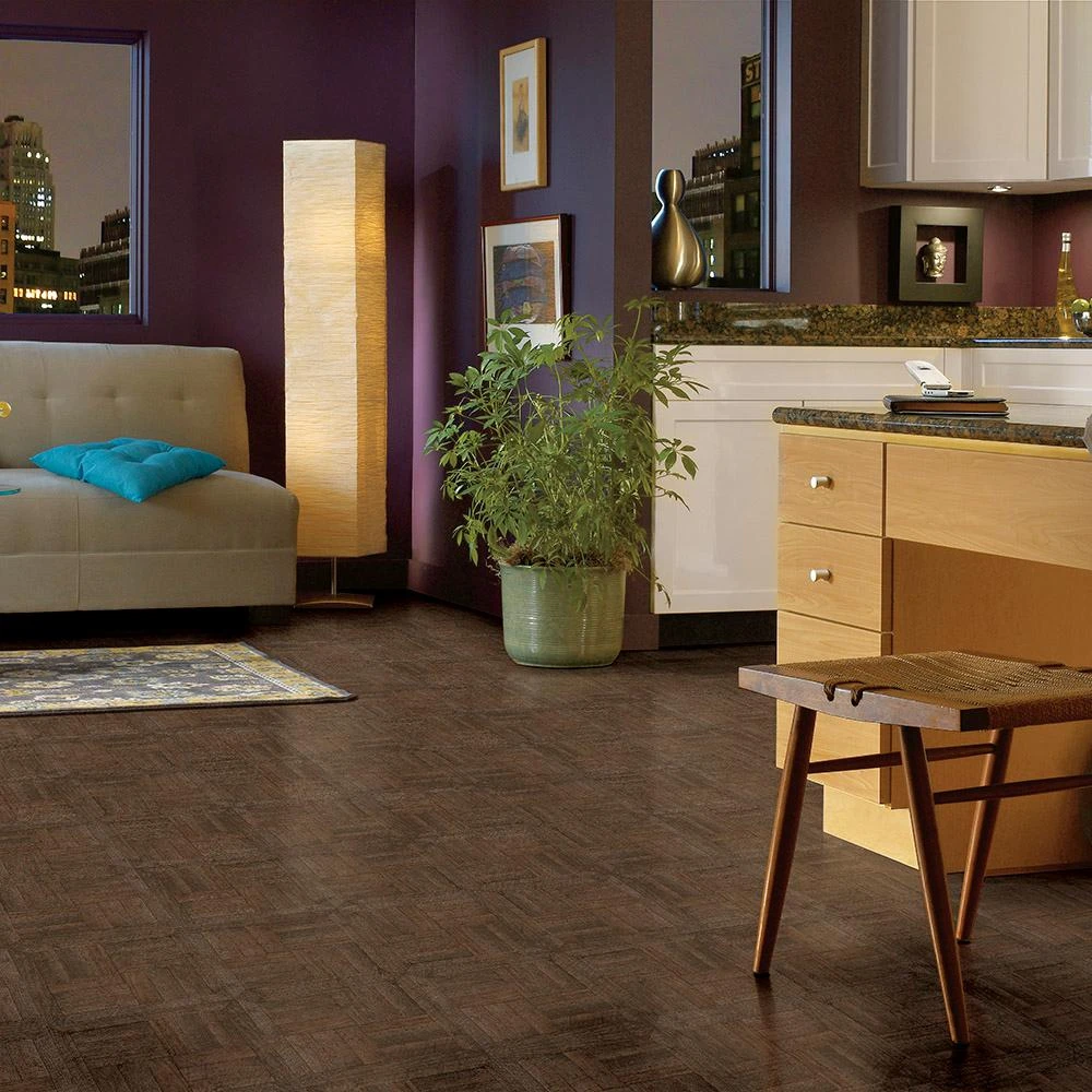 Armstrong Heirloom Brown 12 In. Width X 12 In. Length Residential Peel And Stick Vinyl Tile 2 Armstrong Heirloom Brown 12 In. Width X 12 In. Length Residential Peel And Stick Vinyl Tile - Image 2