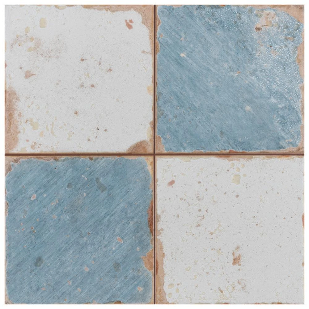 Merola Tile Artisan Azul Decor 13 In. X 13 In. Ceramic Floor And Wall Tile (12.2 Sq. Ft. / Case) 17 Merola Tile Artisan Azul Decor 13 In. X 13 In. Ceramic Floor And Wall Tile (12.2 Sq. Ft. / Case) - Image 17