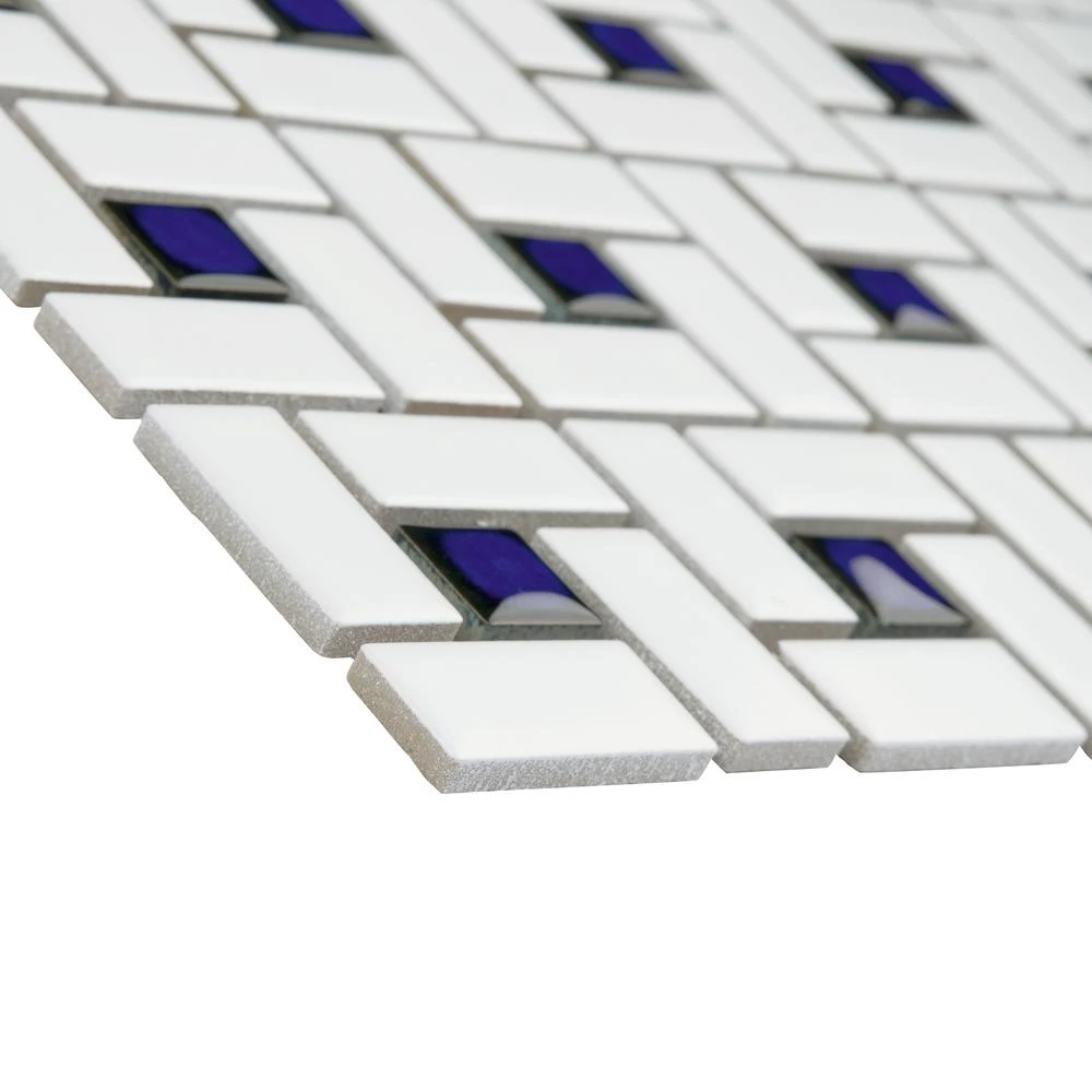 Merola Tile Spiral Blue And White 12-1/2 In. X 12-1/2 In. X 6 Mm Porcelain Mosaic Tile (11.07 Sq. Ft. / Case) 3 Merola Tile Spiral Blue And White 12-1/2 In. X 12-1/2 In. X 6 Mm Porcelain Mosaic Tile (11.07 Sq. Ft. / Case) - Image 3