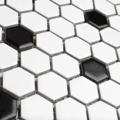 Merola Tile Madison Hex Matte 11-7/8 In. X 10-1/4 In. X 6mm Cool White With Black Dot Porcelain Mosaic Tile 12 Merola Tile Madison Hex Matte 11-7/8 In. X 10-1/4 In. X 6mm Cool White With Black Dot Porcelain Mosaic Tile -Floor Promotion Store 4cc79cc0d1283d1ccd5b7f32cce29b82 1800x1800