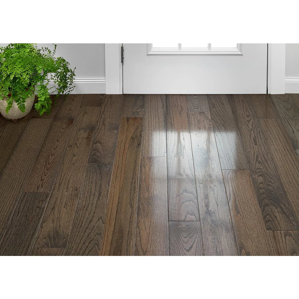 Bruce Plano Low Gloss Gray 3/4 In. Thick X 4 In. Wide X Varying Length Solid Hardwood Flooring (18.5 Sq. Ft./case) 2 Bruce Plano Low Gloss Gray 3/4 In. Thick X 4 In. Wide X Varying Length Solid Hardwood Flooring (18.5 Sq. Ft./case) - Image 2
