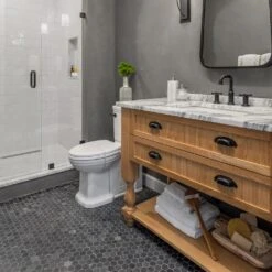 Merola Tile Crag Hexagon Black 11-1/8 In. X 11-1/8 In. X 8 Mm Slate Mosaic Tile -Floor Promotion Store 4d147deaf8b13fd66ed230e98b7bc003 1800x1800