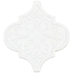 Bond Tile Roma Florid White 6.25 In. X 7.25 In. Ceramic Arabesque Wall Tile (30 Pieces 4.84 Sq. Ft. / Box) -Floor Promotion Store 513c2d80 8f9d 4cfc 9db0 527d6e2e734c.478c2e872f71f67ea2b6677da96d28fe 1800x1800