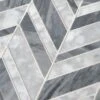 Jeff Lewis Carlton Gray 11.25 In. X 12 In. X 9 Mm Chevron Marble Wall And Floor Mosaic Tile