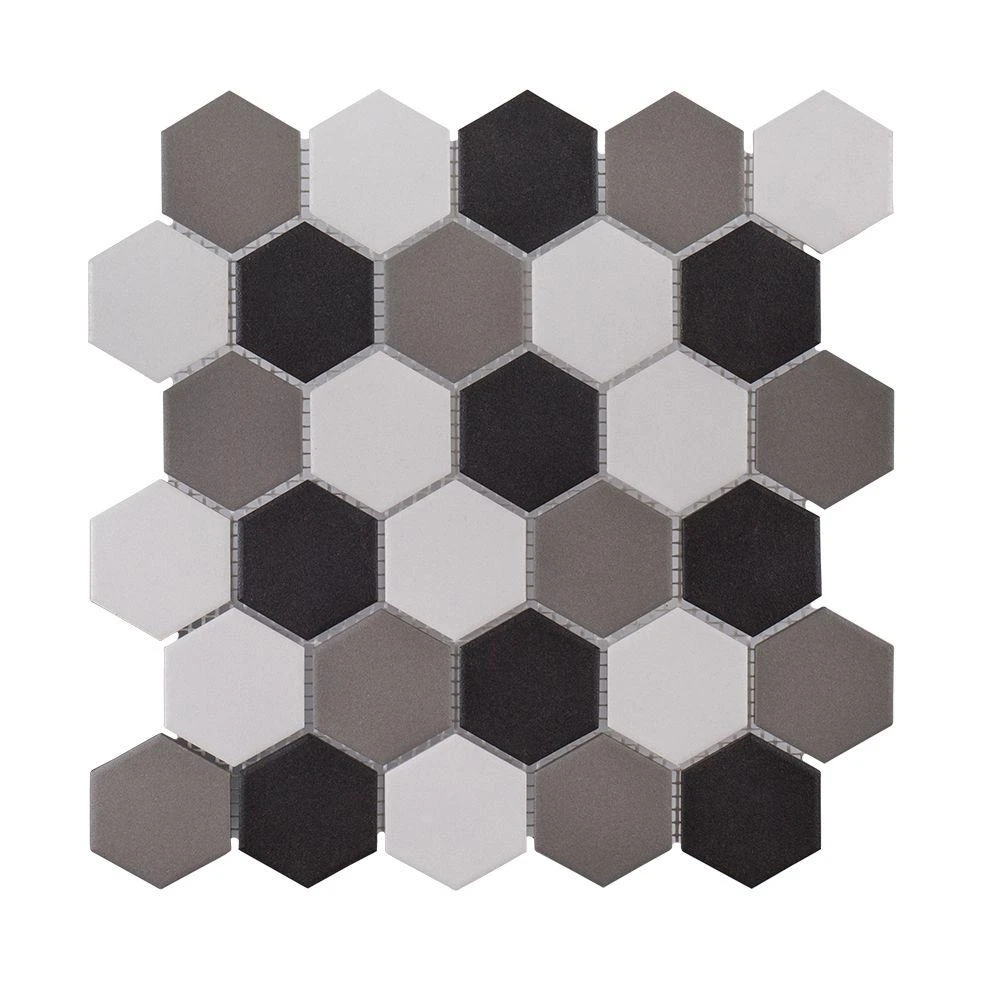 Jeffrey Court Whisper Valley White 11 In. X 12.687 In. X 6 Mm Hexagon Matte Porcelain Wall And Floor Mosaic Tile 6 Jeffrey Court Whisper Valley White 11 In. X 12.687 In. X 6 Mm Hexagon Matte Porcelain Wall And Floor Mosaic Tile - Image 6