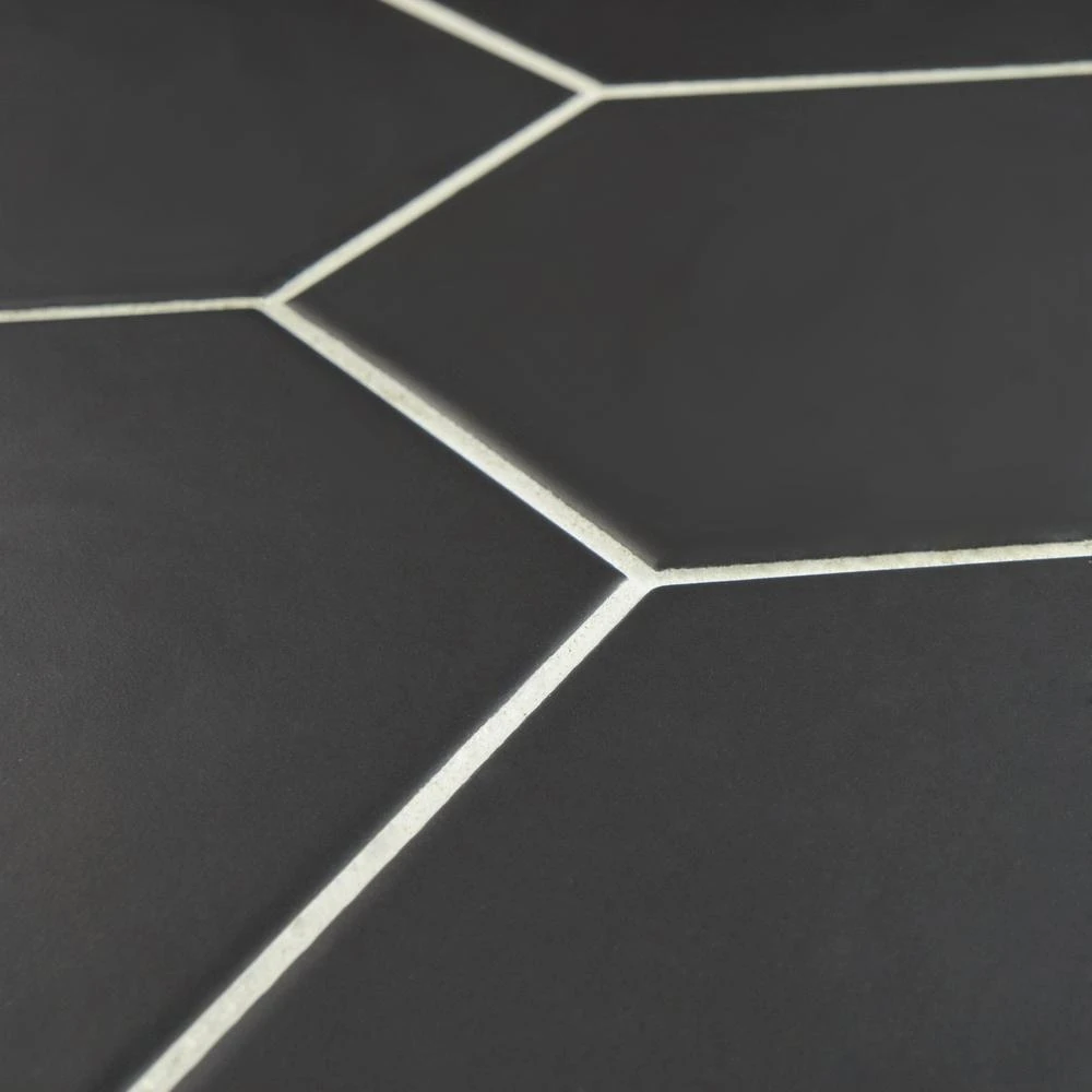 Merola Tile Hexatile Matte Nero 7 In. X 8 In. Porcelain Floor And Wall Tile (7.67 Sq. Ft./case) 5 Merola Tile Hexatile Matte Nero 7 In. X 8 In. Porcelain Floor And Wall Tile (7.67 Sq. Ft./case) - Image 5