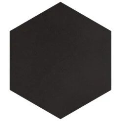 Merola Tile Textile Hex Black 8-5/8 In. X 9-7/8 In. Porcelain Floor And Wall Tile (11.56 Sq. Ft. / Case)