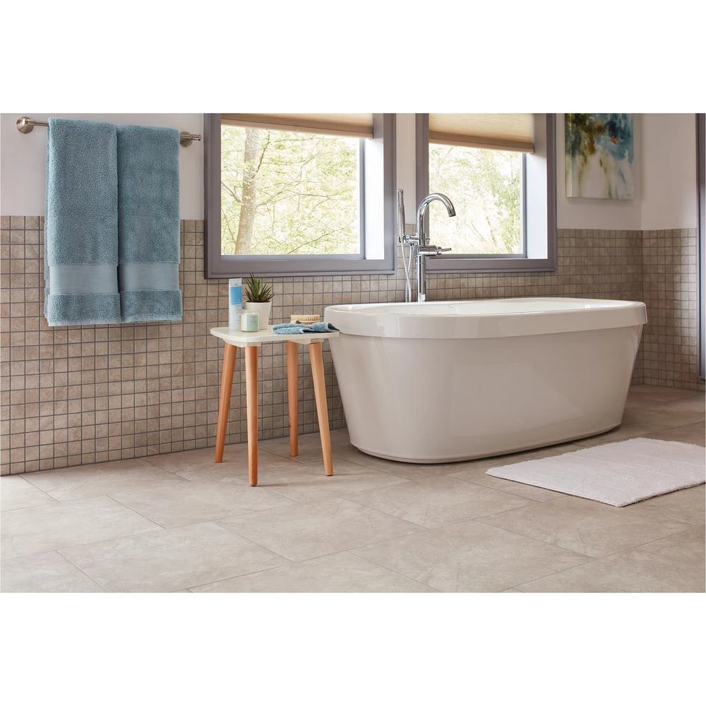 Portland Stone Gray 12 In. X 12 In. X 6.35 Mm Ceramic Mosaic Floor And Wall Tile (1 Sq. Ft. / Piece) 2 Portland Stone Gray 12 In. X 12 In. X 6.35 Mm Ceramic Mosaic Floor And Wall Tile (1 Sq. Ft. / Piece) - Image 2