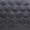 Magen 3D-Hex Dark Gray Matte Ceramic Hexagon Tile