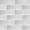 MSI Citylights Pure 3D Mix 12 In. X 4 In. Glossy Ceramic White Textured Subway Tile (9.9 Sq. Ft. / Case)