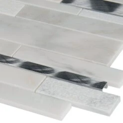 MSI Moderno Blanco Interlocking 12 In. X 18 In. X 8 Mm Metal Stone Blend Mesh-Mounted Mosaic Tile (15 Sq. Ft. / Case) 17 MSI Moderno Blanco Interlocking 12 In. X 18 In. X 8 Mm Metal Stone Blend Mesh-Mounted Mosaic Tile (15 Sq. Ft. / Case) -Floor Promotion Store 6b093c01112ac17b8e35fc454094ab05 1800x1800