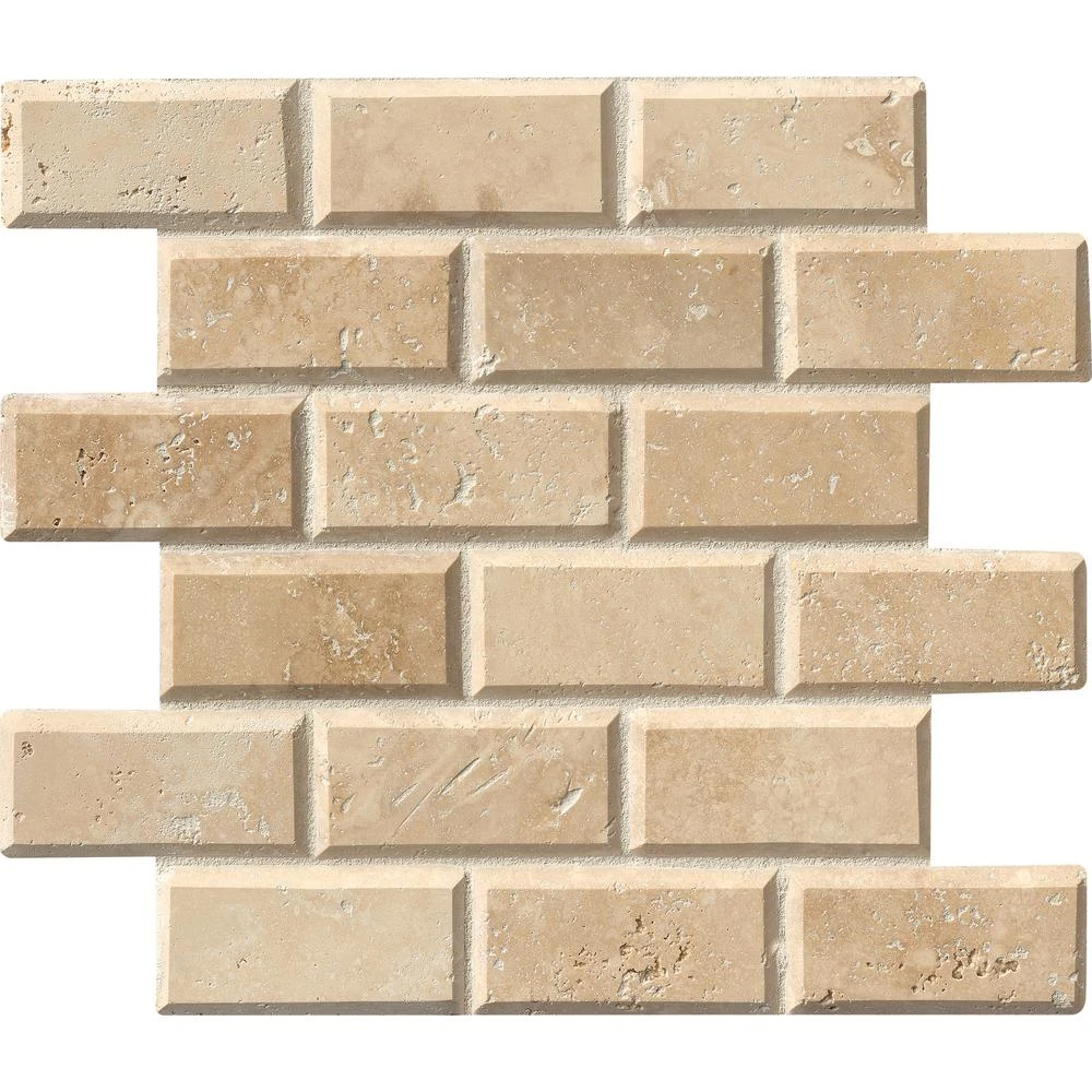 MSI Tuscany Ivory 12 In. X 12 In. X 10mm Honed Beveled Travertine Mesh-Mounted Mosaic Tile (10 Sq. Ft. / Case) 2 MSI Tuscany Ivory 12 In. X 12 In. X 10mm Honed Beveled Travertine Mesh-Mounted Mosaic Tile (10 Sq. Ft. / Case) - Image 2