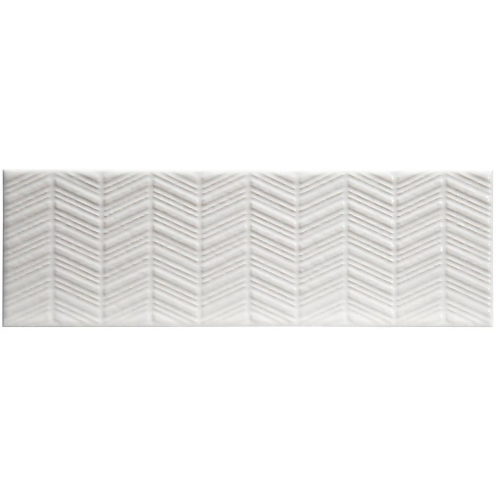 MSI Citylights Pure 3D Mix 12 In. X 4 In. Glossy Ceramic White Textured Subway Tile (9.9 Sq. Ft. / Case) 5 MSI Citylights Pure 3D Mix 12 In. X 4 In. Glossy Ceramic White Textured Subway Tile (9.9 Sq. Ft. / Case) - Image 5