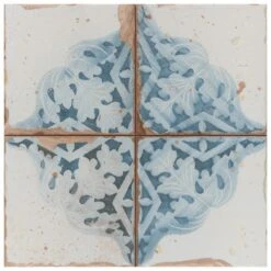 Merola Tile Artisan Azul Decor 13 In. X 13 In. Ceramic Floor And Wall Tile (12.2 Sq. Ft. / Case)