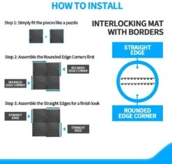 Innhom 12 Tiles Gym Mat Exercise Mats Puzzle Foam Mats Gym Flooring Mat Interlocking Foam Mats With EVA Foam Floor Tiles For Gym Equipment Workouts, Black -Floor Promotion Store 72a393bb 947f 4696 81fd c77aa5d38059.2ec7e3a40f077da09ca5568d2d074230 1800x1800