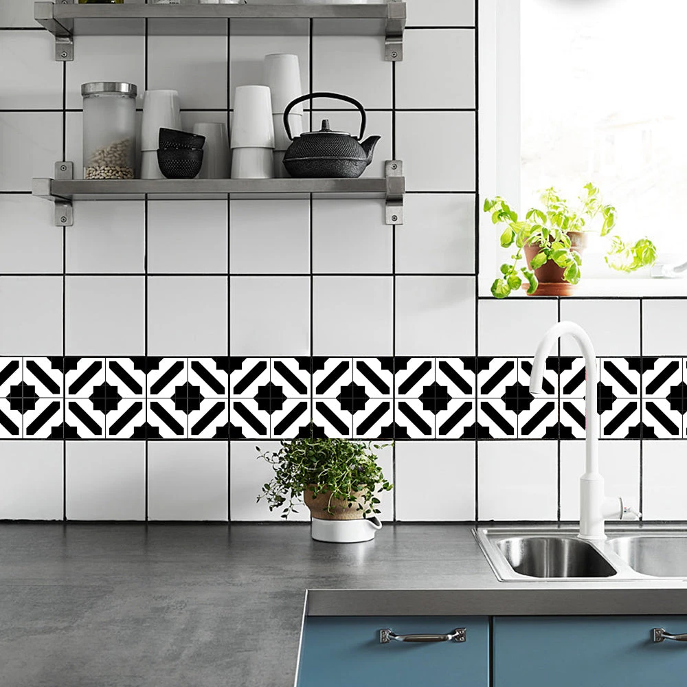 10Pcs Peel And Stick Backsplash Tile 3D Wall Tile Sticker Wallpaper Stickers For Kitchen Bathroom Backsplash Moroccan Style 15x15cm/20x20cm 8 10Pcs Peel And Stick Backsplash Tile 3D Wall Tile Sticker Wallpaper Stickers For Kitchen Bathroom Backsplash Moroccan Style 15x15cm/20x20cm - Image 8