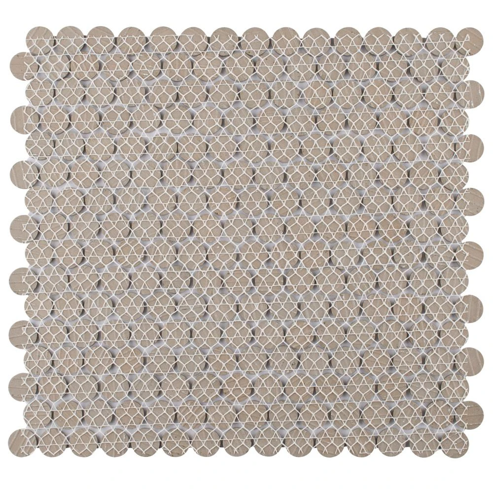 Merola Tile Hudson Penny Round Grey Eye 12 In. X 12 In. Porcelain Mosaic Tile (10.74 Sq. Ft. / Case) 7 Merola Tile Hudson Penny Round Grey Eye 12 In. X 12 In. Porcelain Mosaic Tile (10.74 Sq. Ft. / Case) - Image 7