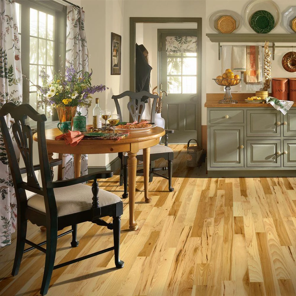 Bruce Hickory Country Natural 3/4 In. Thick X 2-1/4 In. Wide X Varying Length Solid Hardwood Flooring (20 Sq. Ft. / Case) 2 Bruce Hickory Country Natural 3/4 In. Thick X 2-1/4 In. Wide X Varying Length Solid Hardwood Flooring (20 Sq. Ft. / Case) - Image 2