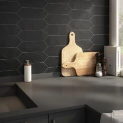 Merola Tile Kite Black 4 In. X 11-3/4 In. Porcelain Floor And Wall Subway Tile (11.81 Sq. Ft. / Case) 29 Merola Tile Kite Black 4 In. X 11-3/4 In. Porcelain Floor And Wall Subway Tile (11.81 Sq. Ft. / Case) -Floor Promotion Store 778808efb5190660281702e2669b4bbf 1800x1800