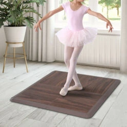 PVC Flooring Mat Portable Dance Floor Tile Tap Ballet Trade Show 4 Piece