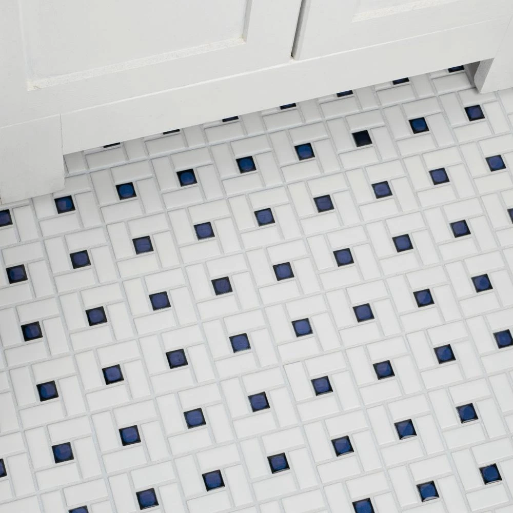 Merola Tile Spiral Blue And White 12-1/2 In. X 12-1/2 In. X 6 Mm Porcelain Mosaic Tile (11.07 Sq. Ft. / Case) 13 Merola Tile Spiral Blue And White 12-1/2 In. X 12-1/2 In. X 6 Mm Porcelain Mosaic Tile (11.07 Sq. Ft. / Case) - Image 13