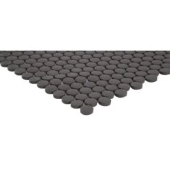 MSI Penny Round Nero 12.32 In. X 11.38 In. X 6mm Matte Porcelain Mesh-Mounted Mosaic Tile (14.4 Sq. Ft./case) 20 MSI Penny Round Nero 12.32 In. X 11.38 In. X 6mm Matte Porcelain Mesh-Mounted Mosaic Tile (14.4 Sq. Ft./case) -Floor Promotion Store 7a48c237cf221a5e52651e9f531d562d 1800x1800
