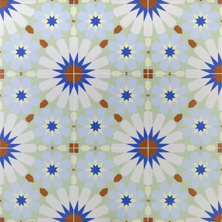 Uffizi Multicolored Encaustic 9x9 Glazed Porcelain Tile 1 Uffizi Multicolored Encaustic 9x9 Glazed Porcelain Tile