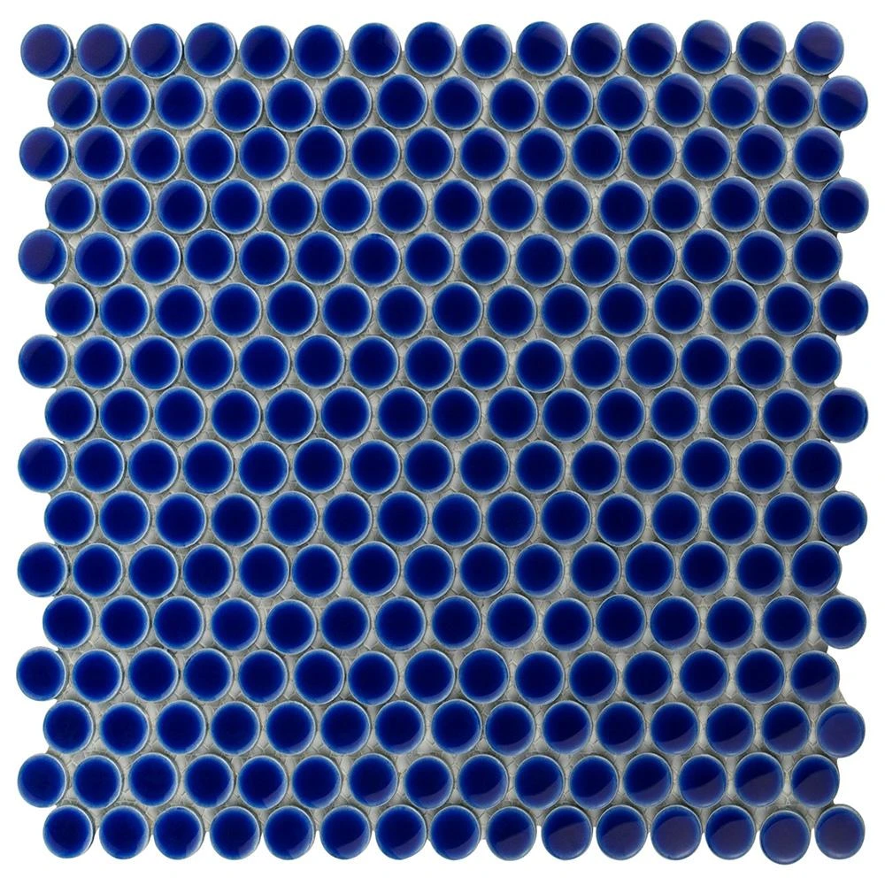 Merola Tile Hudson Penny Round Matte Black 12 In. X 12-5/8 In. X 5 Mm Porcelain Mosaic Tile (10.74 Sq. Ft. / Case) 14 Merola Tile Hudson Penny Round Matte Black 12 In. X 12-5/8 In. X 5 Mm Porcelain Mosaic Tile (10.74 Sq. Ft. / Case) - Image 14