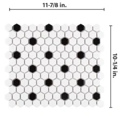 Merola Tile Madison Hex Matte 11-7/8 In. X 10-1/4 In. X 6mm Cool White With Black Dot Porcelain Mosaic Tile 16 Merola Tile Madison Hex Matte 11-7/8 In. X 10-1/4 In. X 6mm Cool White With Black Dot Porcelain Mosaic Tile -Floor Promotion Store 7f250ccabaec55504e9cd131564f98d6 1800x1800