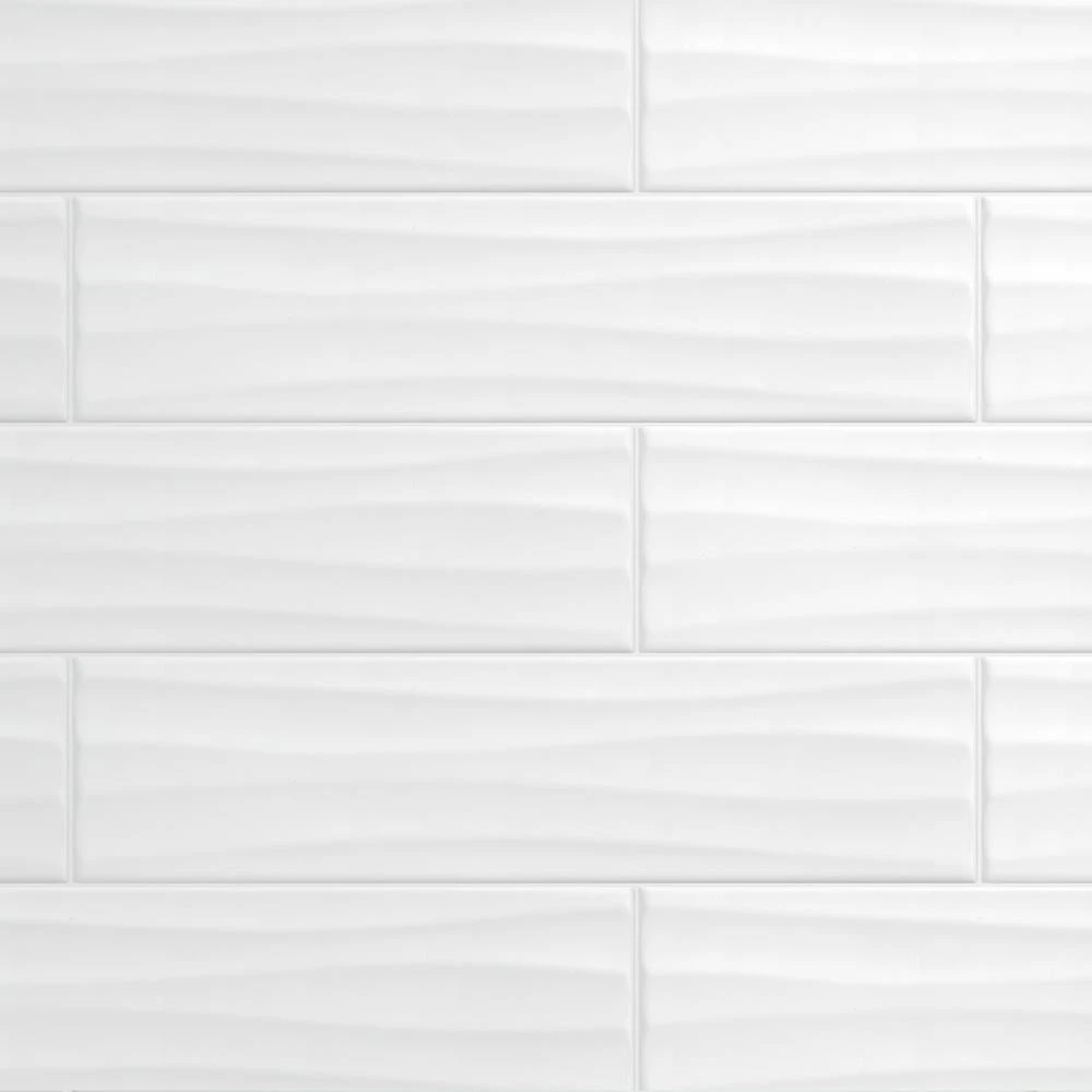 Daltile Restore Bright White 4 In. X 16 In. Ceramic Wavy Wall Tile (13.20 Sq. Ft. / Case) 1 Daltile Restore Bright White 4 In. X 16 In. Ceramic Wavy Wall Tile (13.20 Sq. Ft. / Case)