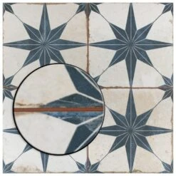 Merola Tile Kings Star Blue 17-5/8"x17-5/8" Ceramic F/W Tile 23 Merola Tile Kings Star Blue 17-5/8"x17-5/8" Ceramic F/W Tile -Floor Promotion Store 815281ba0d2515aac522196fcf6a9b9c 1800x1800