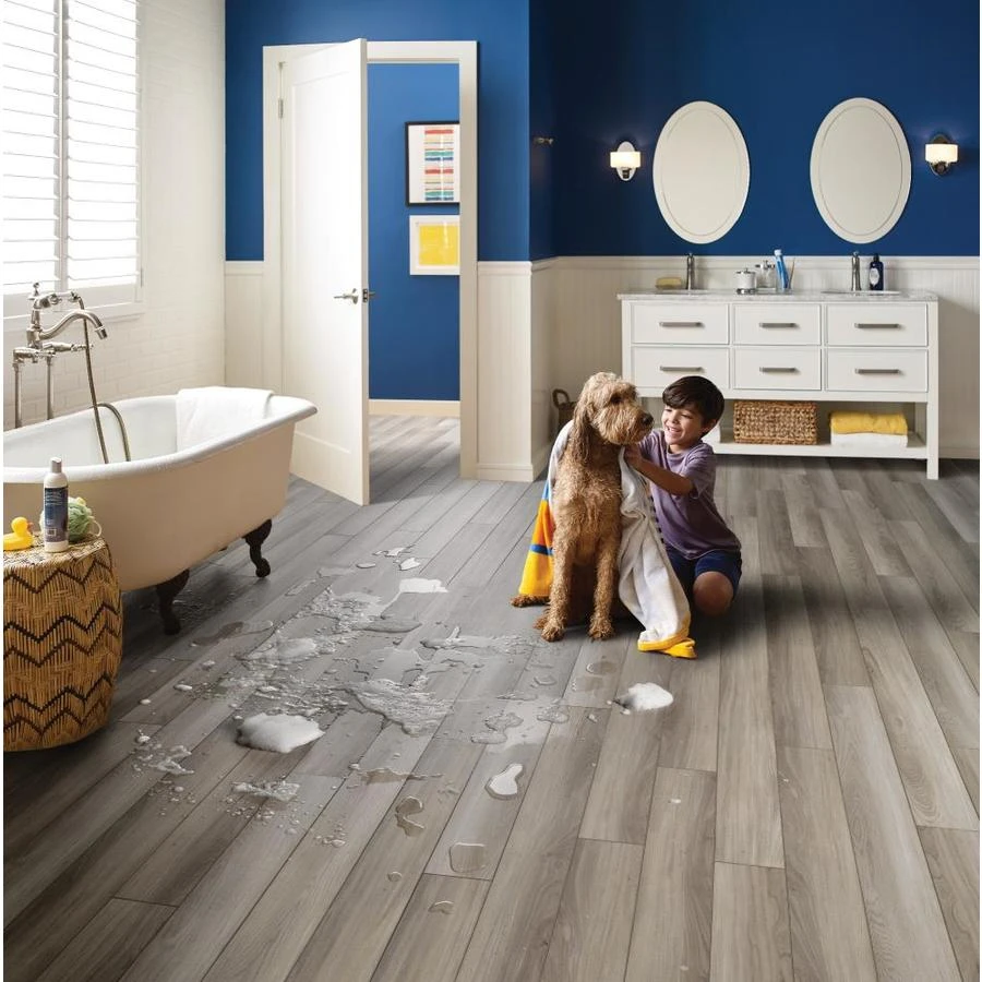 SMARTCORE 11-Piece 5-in X 48.03-in Clayton Hickory Luxury Vinyl Plank Flooring 13 SMARTCORE 11-Piece 5-in X 48.03-in Clayton Hickory Luxury Vinyl Plank Flooring - Image 13