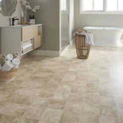 Mohawk 12-ft W Cut-to-Length San Marco Slate Stone Look Low-Gloss Finish Sheet Vinyl