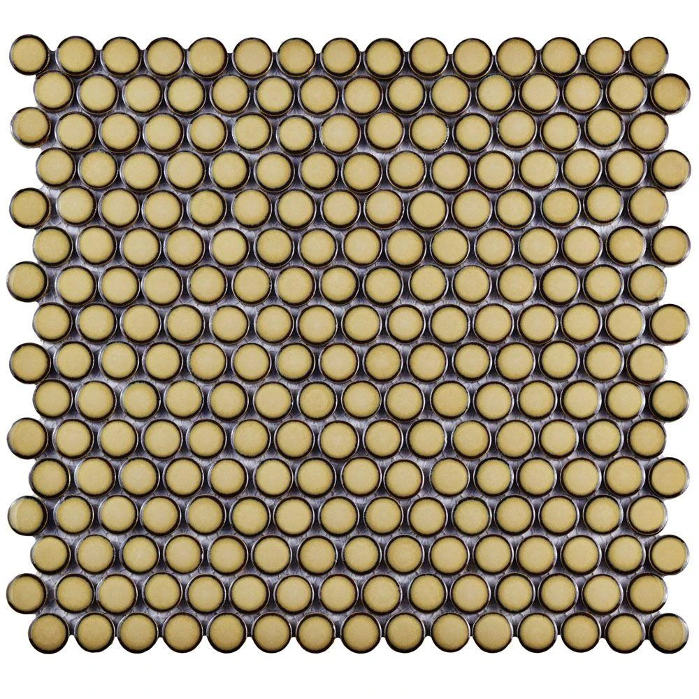 Merola Tile Hudson Penny Round Matte Black 12 In. X 12-5/8 In. X 5 Mm Porcelain Mosaic Tile (10.74 Sq. Ft. / Case) 9 Merola Tile Hudson Penny Round Matte Black 12 In. X 12-5/8 In. X 5 Mm Porcelain Mosaic Tile (10.74 Sq. Ft. / Case) - Image 9