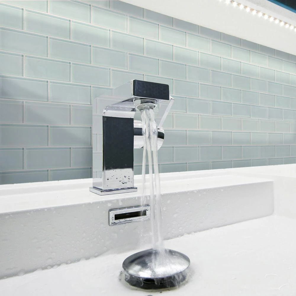 Jeffrey Court Siberian Gloss 11.625 In. X 11.75 In. X 8 Mm Interlocking Glass Mosaic Tile 2 Jeffrey Court Siberian Gloss 11.625 In. X 11.75 In. X 8 Mm Interlocking Glass Mosaic Tile - Image 2