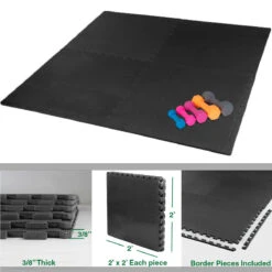 Xspec 3/8" Thick 100 Sq Ft EVA Foam Floor Exercise Gym Mats 25 Pcs, Black | 1 YEAR LIMITED WARRANTY -Floor Promotion Store 87bcc4bc 1b05 4831 ae77 28ec59a0cce8.13c43e6786bab54edad3ce6b122414ef 1800x1800