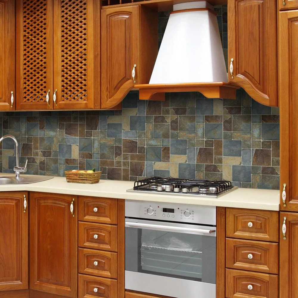 Jeffrey Court Rust Block Medley 11.75 In. X 11.75 In. X 11.5mm Slate Mosaic Floor And Wall Tile 2 Jeffrey Court Rust Block Medley 11.75 In. X 11.75 In. X 11.5mm Slate Mosaic Floor And Wall Tile - Image 2