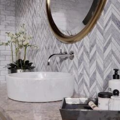 Jeff Lewis Carlton Gray 11.25 In. X 12 In. X 9 Mm Chevron Marble Wall And Floor Mosaic Tile -Floor Promotion Store 8812b31300812a7f21d2a074003a5808 1800x1800