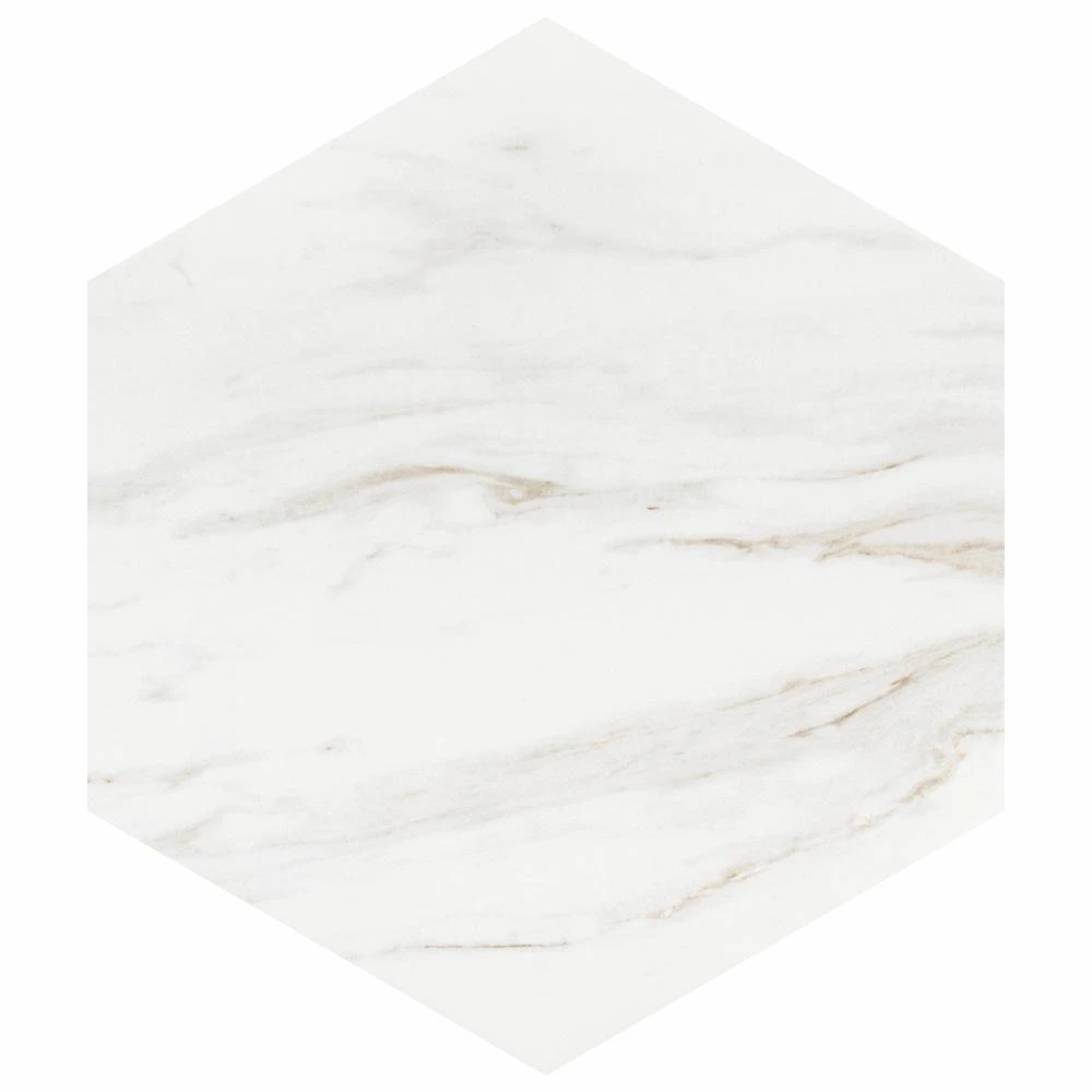 Merola Tile Eterno Carrara Hex 8-5/8 In. X 9-7/8 In. Porcelain Floor And Wall Tile (11.56 Sq. Ft. / Case) 1 Merola Tile Eterno Carrara Hex 8-5/8 In. X 9-7/8 In. Porcelain Floor And Wall Tile (11.56 Sq. Ft. / Case)