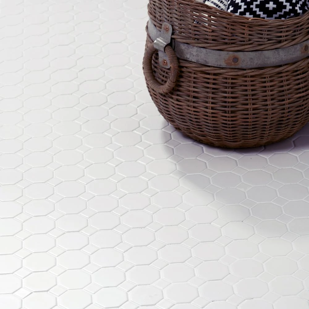 Daltile Matte White Octagon Dot 12 In. X 12 In. X 6mm Ceramic Mosaic Floor And Wall Tile (1 Sq. Ft. / Piece) 5 Daltile Matte White Octagon Dot 12 In. X 12 In. X 6mm Ceramic Mosaic Floor And Wall Tile (1 Sq. Ft. / Piece) - Image 5