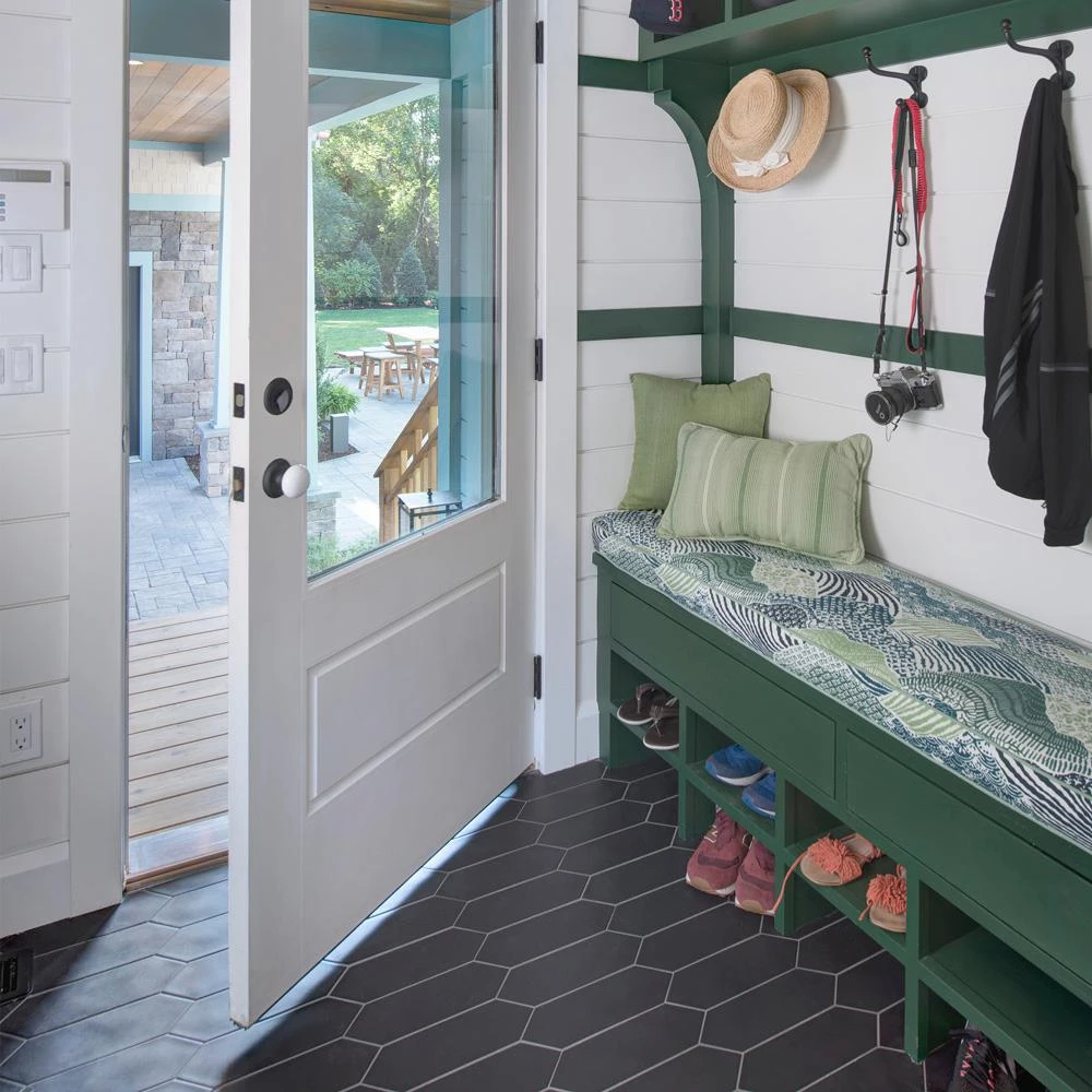 Merola Tile Kite Black 4 In. X 11-3/4 In. Porcelain Floor And Wall Subway Tile (11.81 Sq. Ft. / Case) 12 Merola Tile Kite Black 4 In. X 11-3/4 In. Porcelain Floor And Wall Subway Tile (11.81 Sq. Ft. / Case) - Image 12