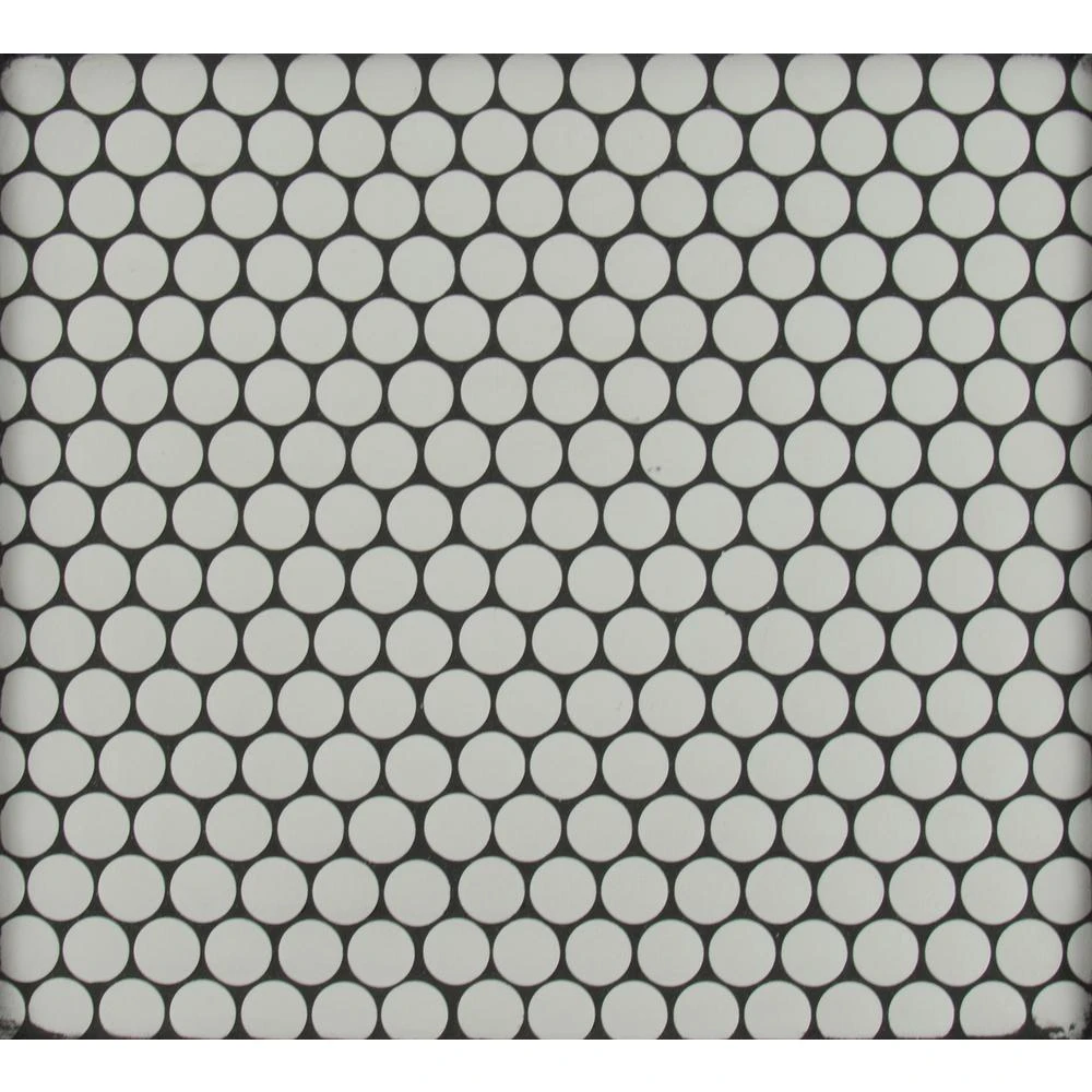 MSI Penny Round Nero 12.32 In. X 11.38 In. X 6mm Matte Porcelain Mesh-Mounted Mosaic Tile (14.4 Sq. Ft./case) 13 MSI Penny Round Nero 12.32 In. X 11.38 In. X 6mm Matte Porcelain Mesh-Mounted Mosaic Tile (14.4 Sq. Ft./case) - Image 13