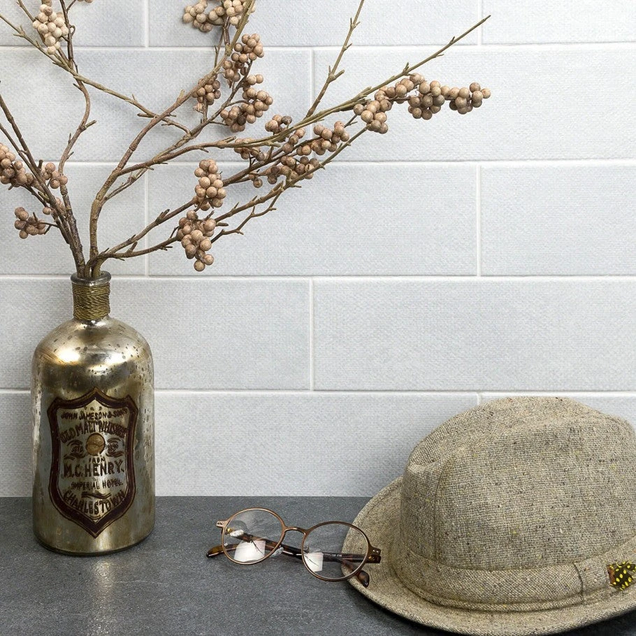 Turbine White Canvas 4x12 Ceramic Tile 2 Turbine White Canvas 4x12 Ceramic Tile - Image 2