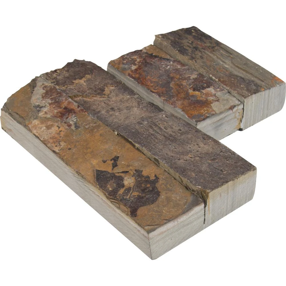 MSI California Gold Ledger Corner 6 In. X 6 In. Natural Slate Wall Tile (2 Sq. Ft. / Case) 5 MSI California Gold Ledger Corner 6 In. X 6 In. Natural Slate Wall Tile (2 Sq. Ft. / Case) - Image 5
