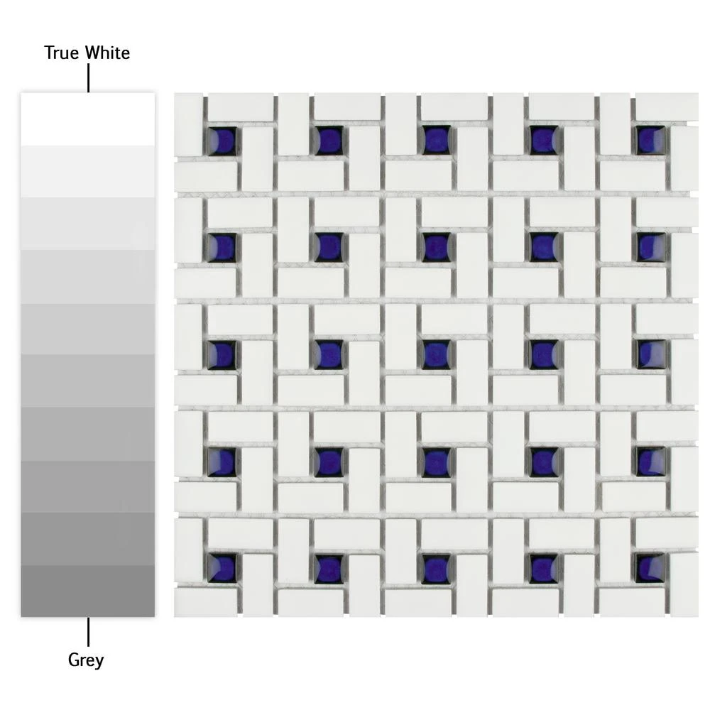 Merola Tile Spiral Blue And White 12-1/2 In. X 12-1/2 In. X 6 Mm Porcelain Mosaic Tile (11.07 Sq. Ft. / Case) 7 Merola Tile Spiral Blue And White 12-1/2 In. X 12-1/2 In. X 6 Mm Porcelain Mosaic Tile (11.07 Sq. Ft. / Case) - Image 7