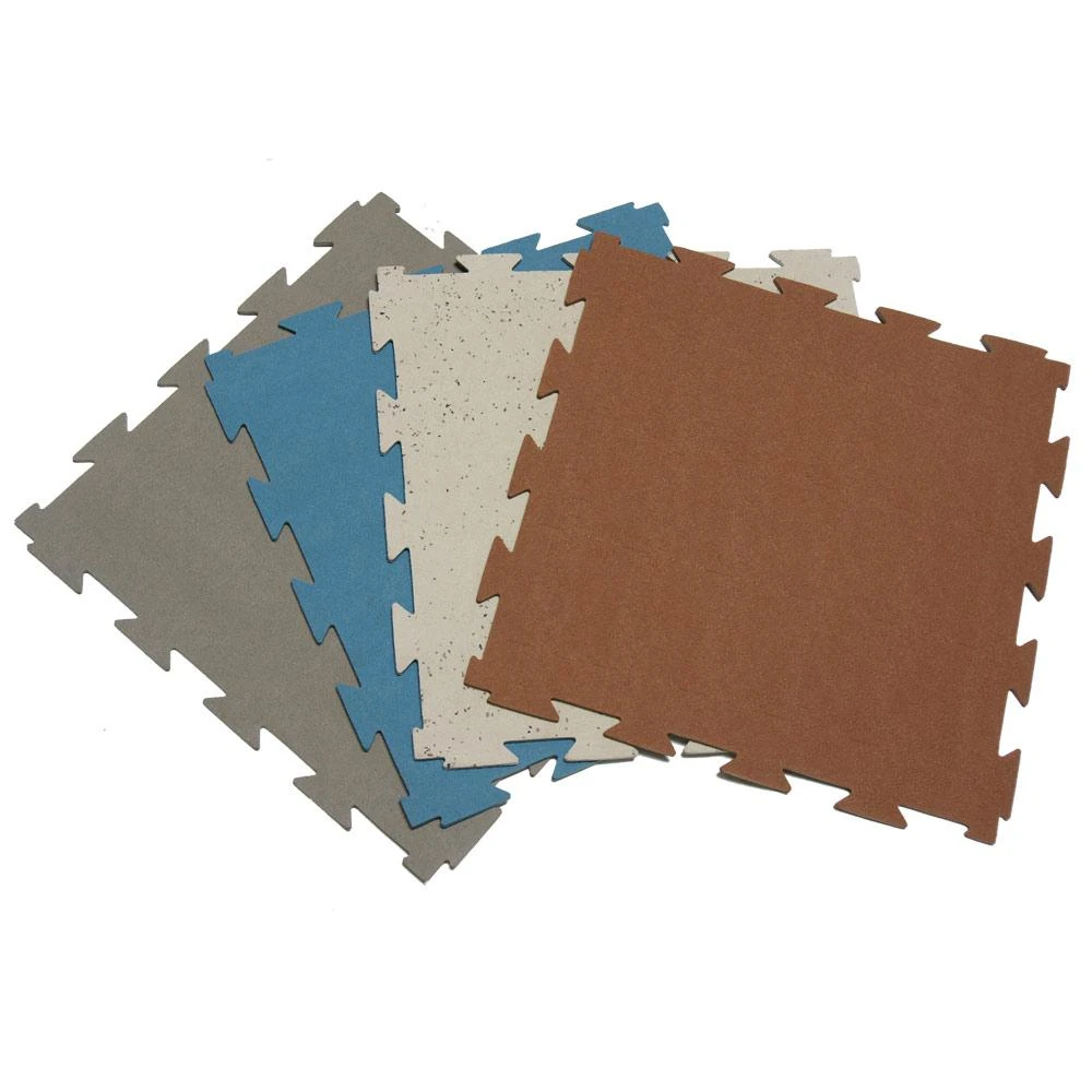 Rubber-Cal Terra-Flex 1/4 In. X 24 In. X 24 In. Light Tan Interlocking Flooring (10-Pack, 40 Sq. Ft.) 2 Rubber-Cal Terra-Flex 1/4 In. X 24 In. X 24 In. Light Tan Interlocking Flooring (10-Pack, 40 Sq. Ft.) - Image 2