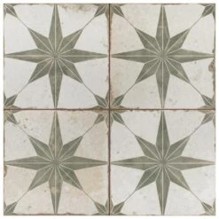 Merola Tile Kings Star Sage 17-5/8"x17-5/8" Ceramic F/W Tile 24 Merola Tile Kings Star Sage 17-5/8"x17-5/8" Ceramic F/W Tile -Floor Promotion Store 9257d0e9683e744815c40628cf00a9be 1800x1800